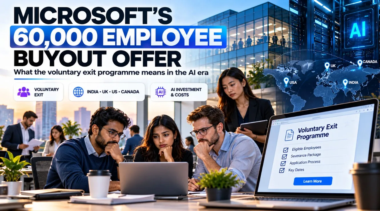 Microsoft Offers Buyouts to 60,000 Employees in 2026 Copy title AI image example