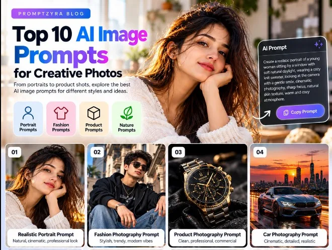 Top 10 AI Image Prompts for Creative Photos Copy AI image example